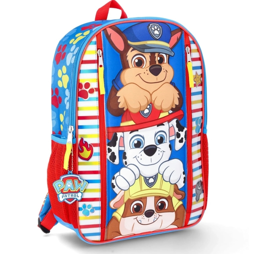 Nickelodeon Paw Patrol Boys' 17" Backpack, Blue Stripes